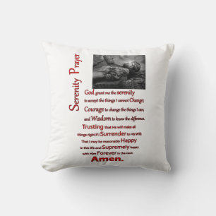 Serenity Prayer Red Hammer Kudde