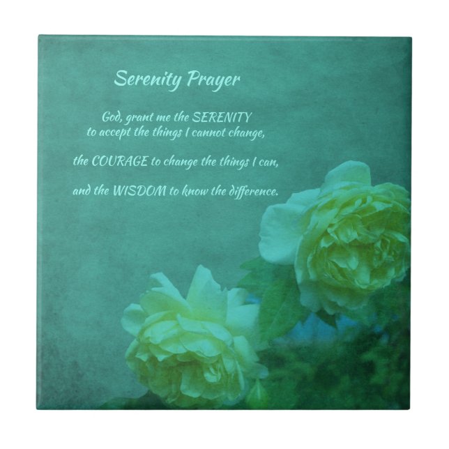 Serenity Prayer Ro inspiration      Kakelplatta (Framsidan)