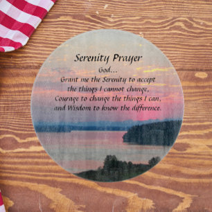 Serenity Prayer Rosa Sjölandskap Sunset