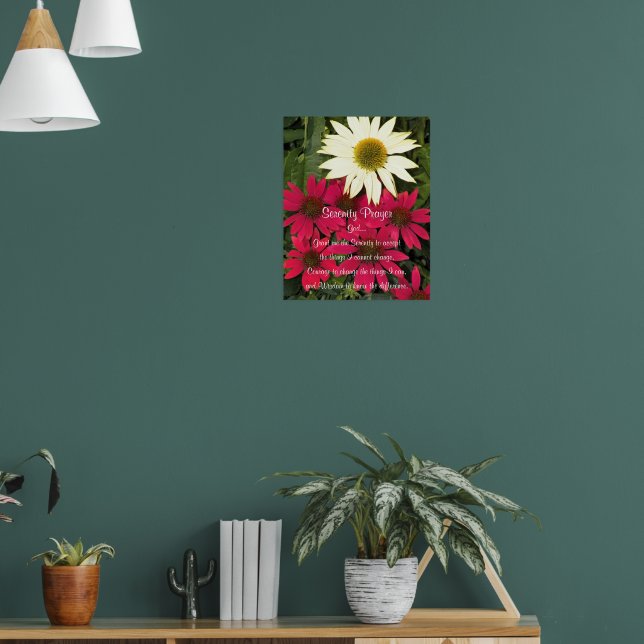 Serenity Prayer Rudbeckior Blommig Fotografisk Poster (Vardagsrum 1)