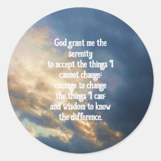 Serenity Prayer Runt Klistermärke