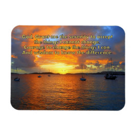 Serenity Prayer Sailships i Sunset Magnet