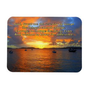 Serenity Prayer Sailships i Sunset Magnet