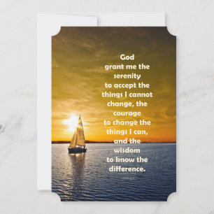 Serenity Prayer: Segelbåt i Ocean, styrka/Recov