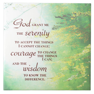 Serenity Prayer, skogen Kakelplatta