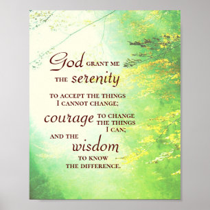Serenity Prayer, skogen Poster