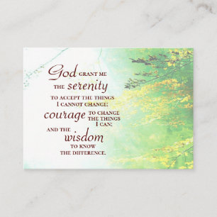 Serenity Prayer, skogen Visitkort