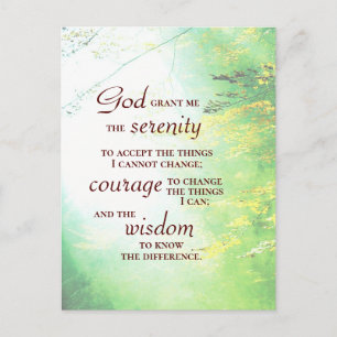 Serenity Prayer, skogen Vykort