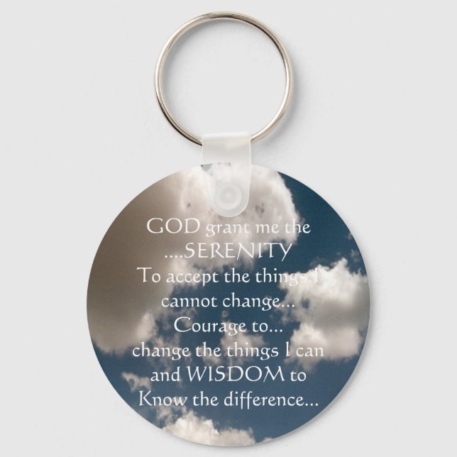 Serenity Prayer, sommaren Himlar Nyckelring (Framsida)