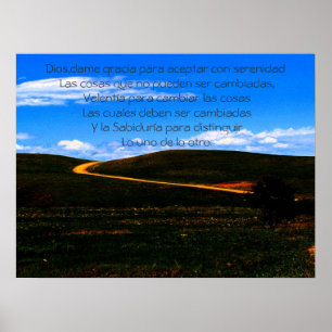 Serenity Prayer/Spanska poster/Motivering Poster