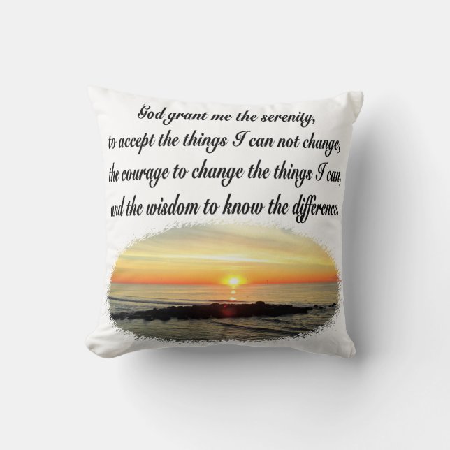 SERENITY PRAYER SUNRISE PHOTO DESIGN KUDDE (Framsida)