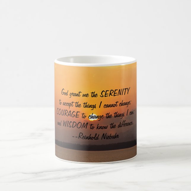 Serenity Prayer Sunset Mugg (Center)