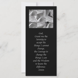 Serenity Prayer Svart och Vitt Geometriskt Mönster