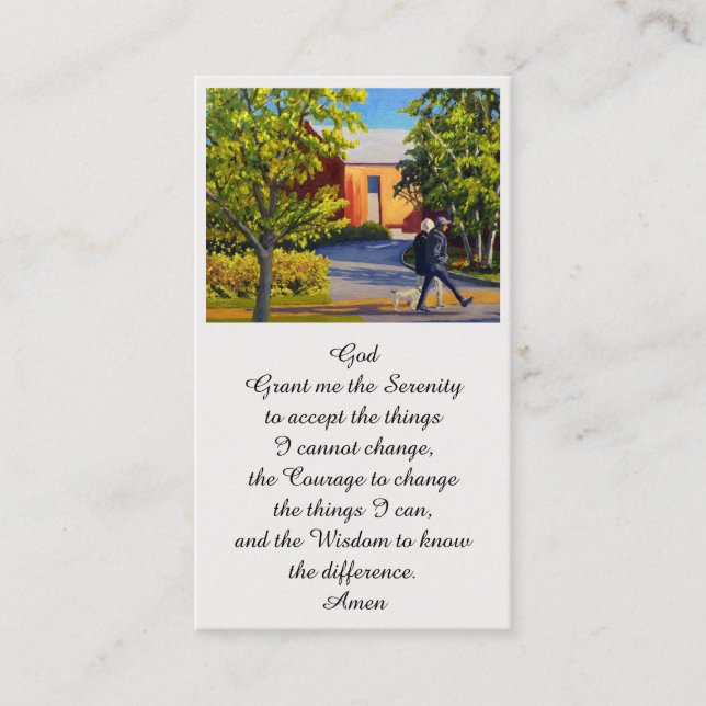 Serenity Prayer Sympathy Memory Card Visitkort (Framsida)