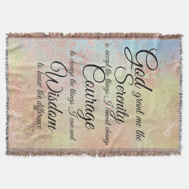 Serenity Prayer Tapestry Design Filt (Framsidan)