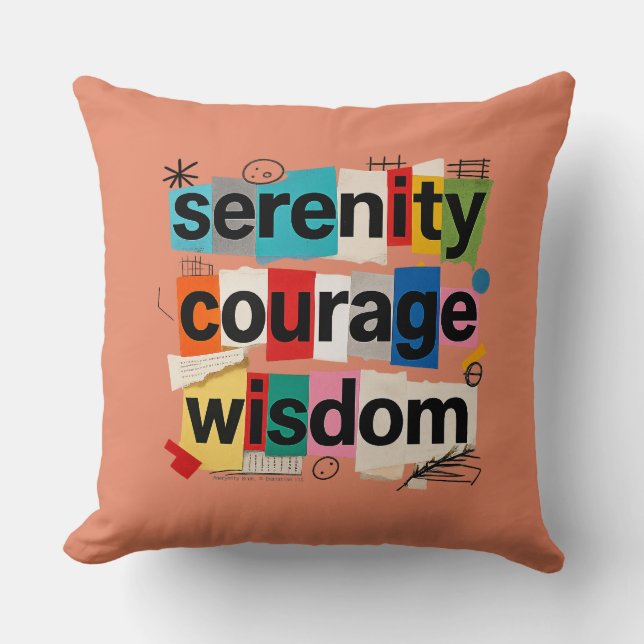Serenity Prayer - Throw Pillow Kudde (Framsida)