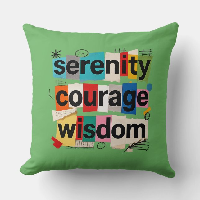 Serenity Prayer - Throw Pillow Kudde (Framsida)