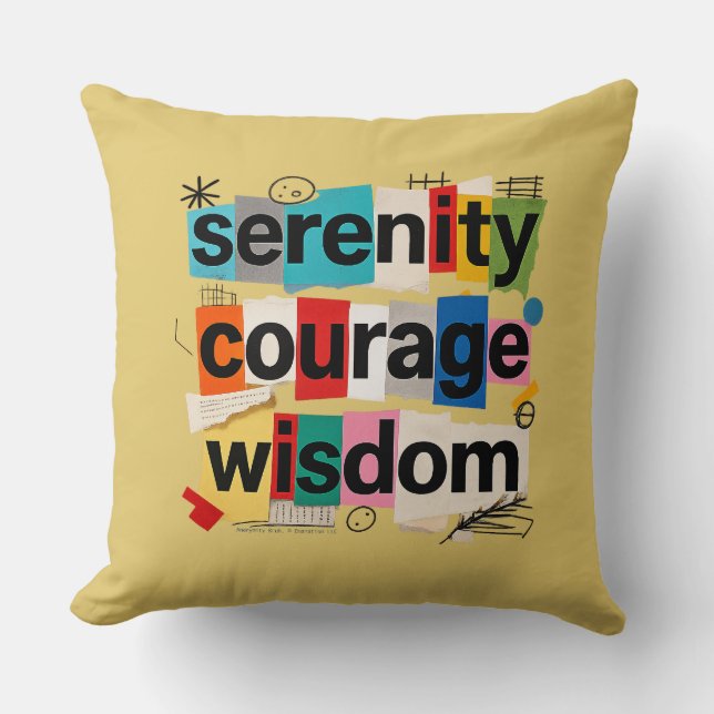 Serenity Prayer - Throw Pillow Kudde (Framsida)