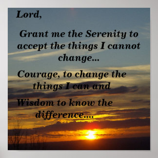 Serenity Prayer (tidsgräns) Poster