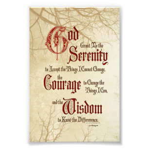 Serenity Prayer: Träd Limbs, styrka/återhämtning Fototryck