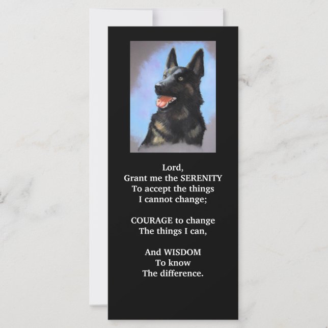 SERENITY PRAYER: TYSKLAND SHEPHERD ARTWORK (Framsida)