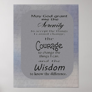 Serenity Prayer - utskrift Poster