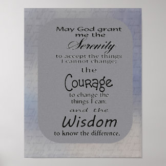 Serenity Prayer - utskrift Poster