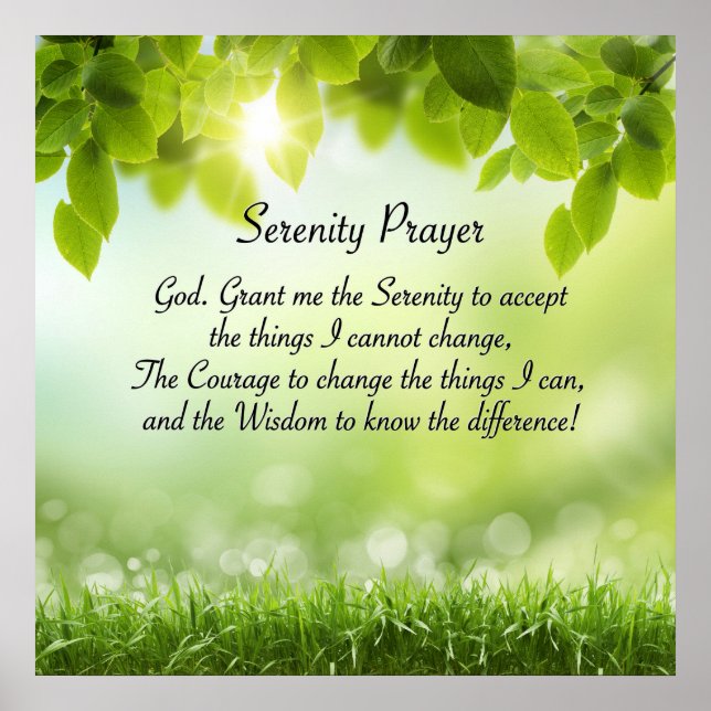 Serenity Prayer - Vår. Poster (Framsidan)