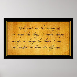 Serenity prayer vintage affisch