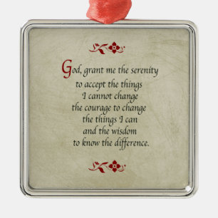 Serenity Prayer/Vintage Stil Julgransprydnad Metall