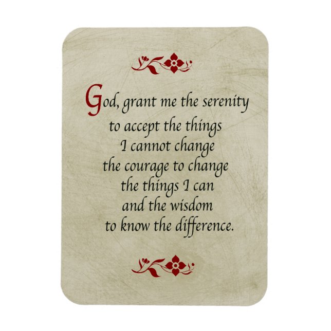 Serenity Prayer/Vintage Stil Magnet (Vertikal)