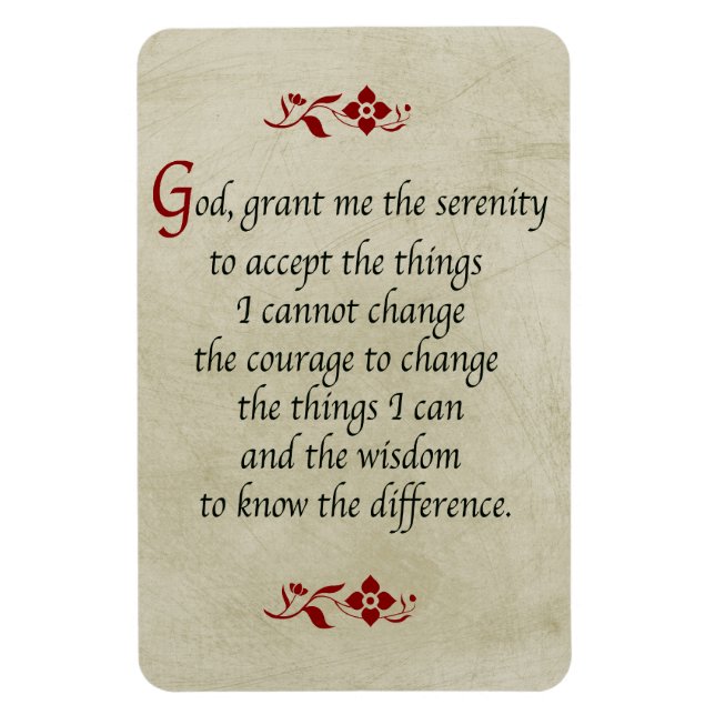 Serenity Prayer/Vintage Stil Magnet (Vertikal)