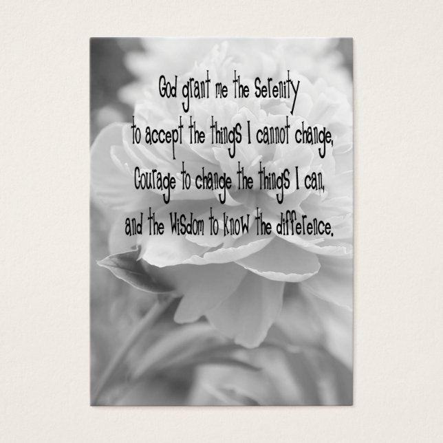 Serenity Prayer Visitkort (Framsidan)