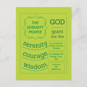 Serenity Prayer Vykort