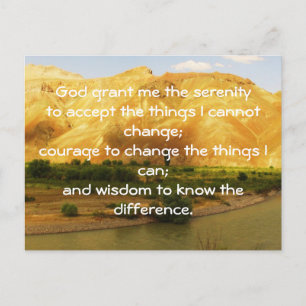 Serenity Prayer Vykort
