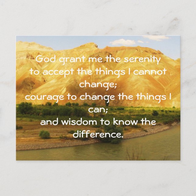 Serenity Prayer Vykort (Framsida)