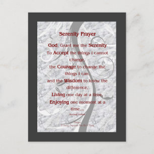 Serenity Prayer Vykort