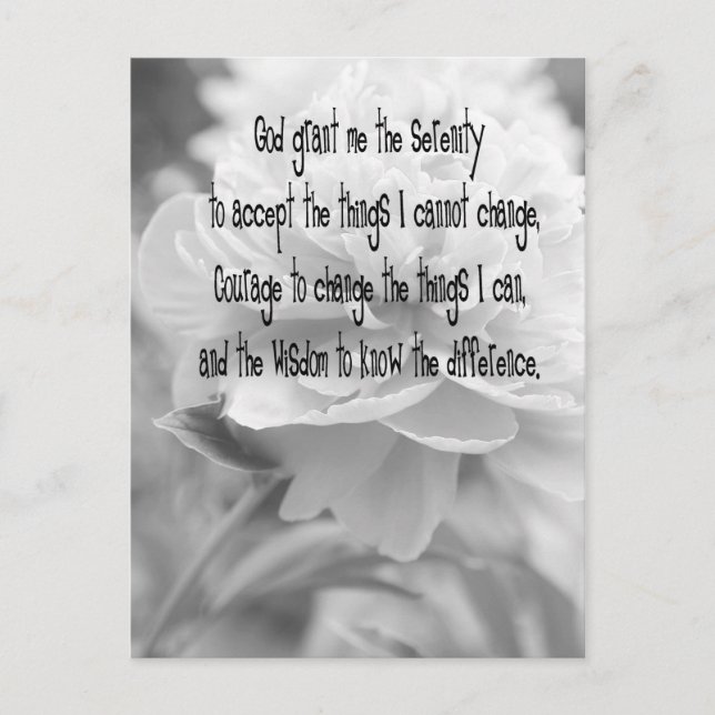 Serenity Prayer Vykort (Framsida)
