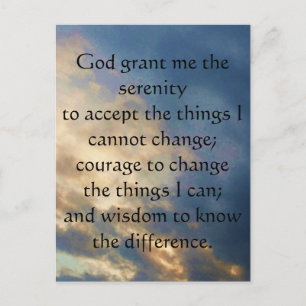 Serenity Prayer Vykort