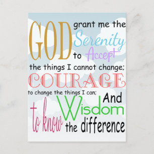 Serenity Prayer Vykort