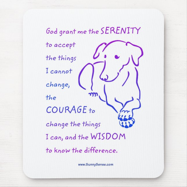 Serenity Prayer w/Hund Musmatta (Framsidan)
