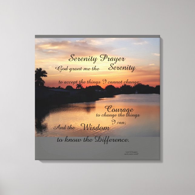 SERENITY PRAYER WALL PANEL CANVASTRYCK (Framsida)
