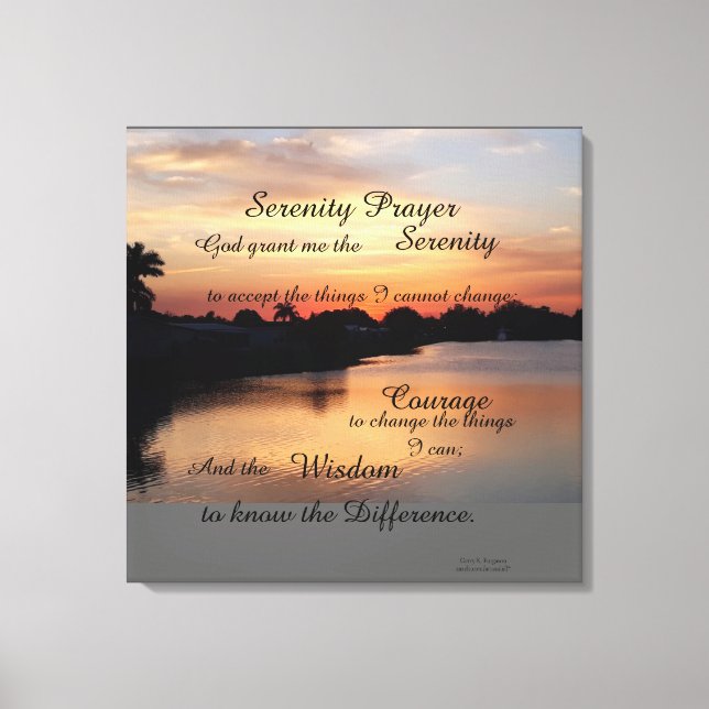 SERENITY PRAYER WALL PANEL CANVASTRYCK (Framsida)