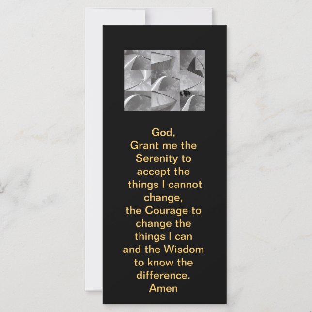 Serenity Prayer White och Black Geometric Design (Framsida)