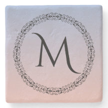 Serenity Ro Quartz Blue Rosa Ombre Monogram