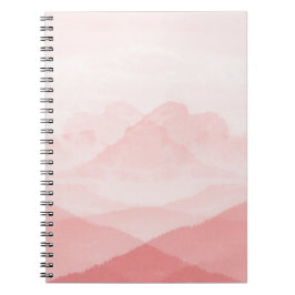 Serenity Romantisk Rosa Landskap Anteckningsbok