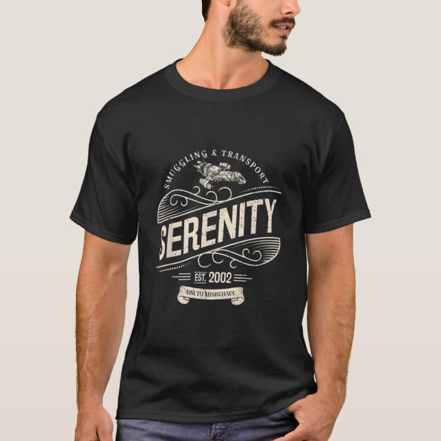 Serenity Sgling And Transport Firefly T Shirt (Framsida)