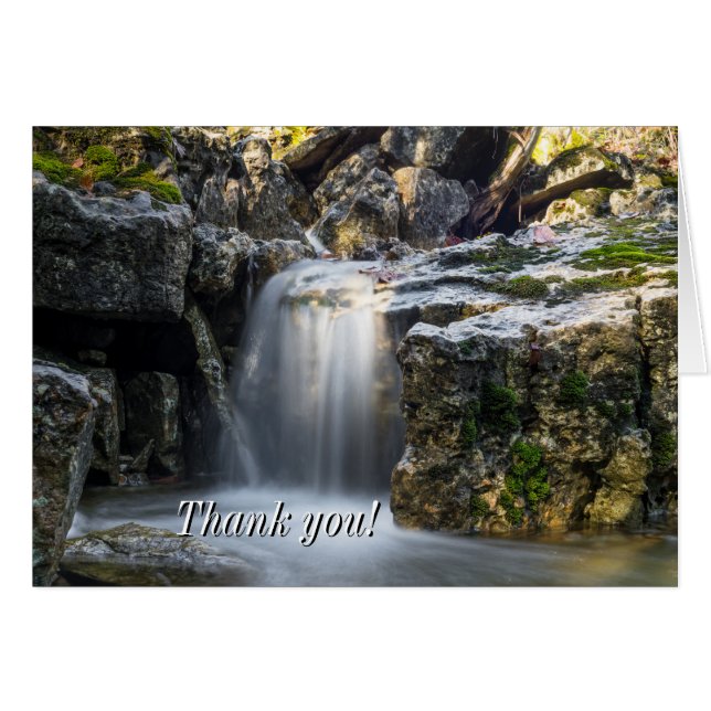 Serenity Spa Falls Tackkort OBS Kort (Framsidan Horizontal)