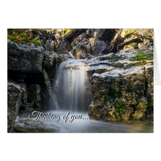 Serenity Spa Falls Tänker på dig-kort OBS Kort (Framsidan Horizontal)