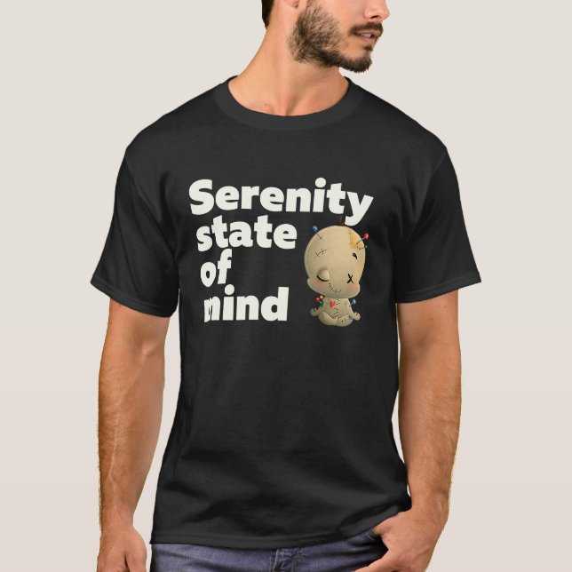 Serenity State Meditating Voodoo Doll Rec T Shirt (Framsida)